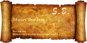 Stein Dorina névjegykártya